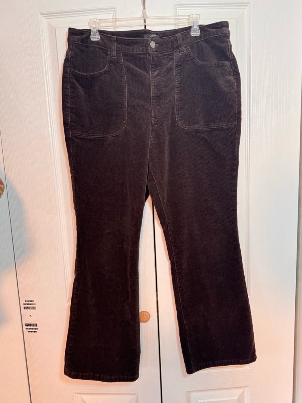 Quince brown corduroy bootcut flare pants size 16